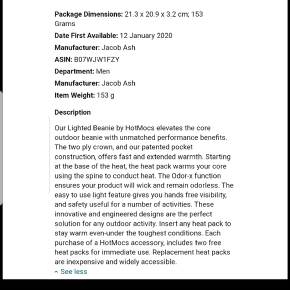 HOTMOCS LIGHTED/HEATED WINTER HAT - Picture 9 of 9